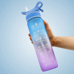 Funda protectora para botella de agua, con pajita y forma de rebote, para deportes