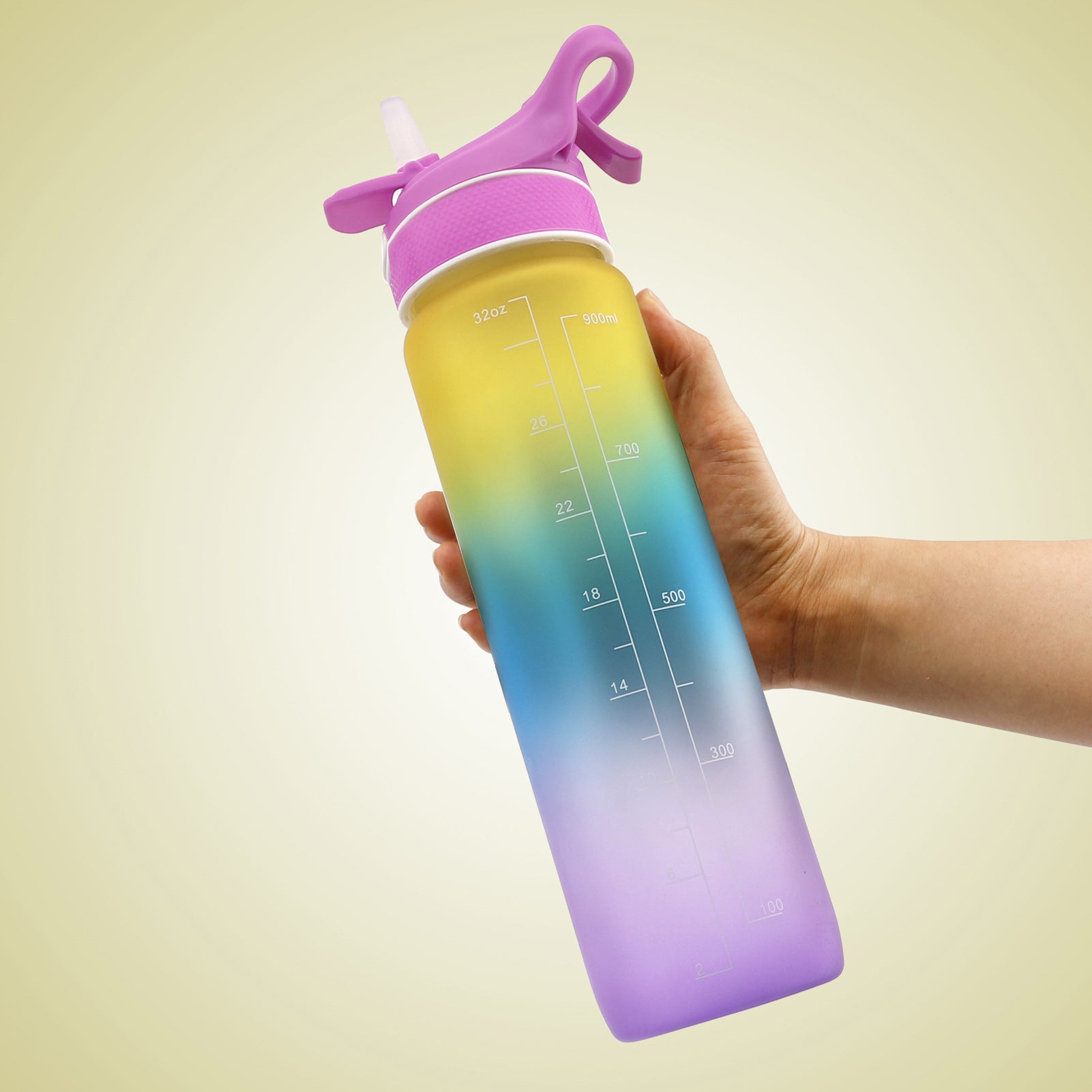 Funda protectora para botella de agua, con pajita y forma de rebote, para deportes