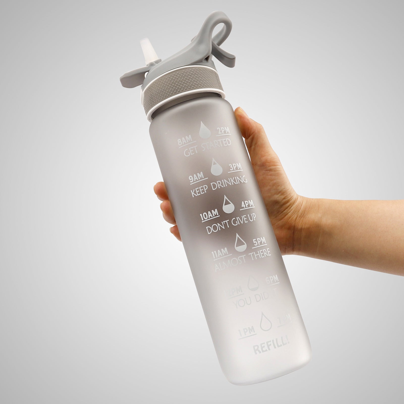 Funda protectora para botella de agua, con pajita y forma de rebote, para deportes