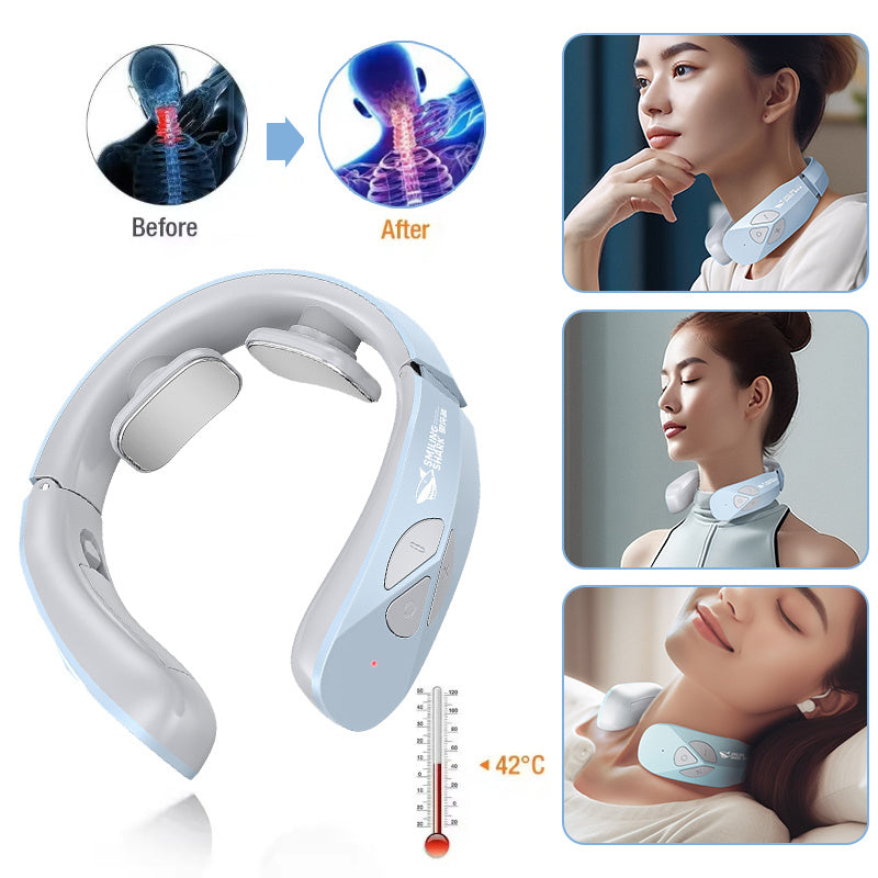 Electric Neck Massager EMS Pulse Rechargeable USB